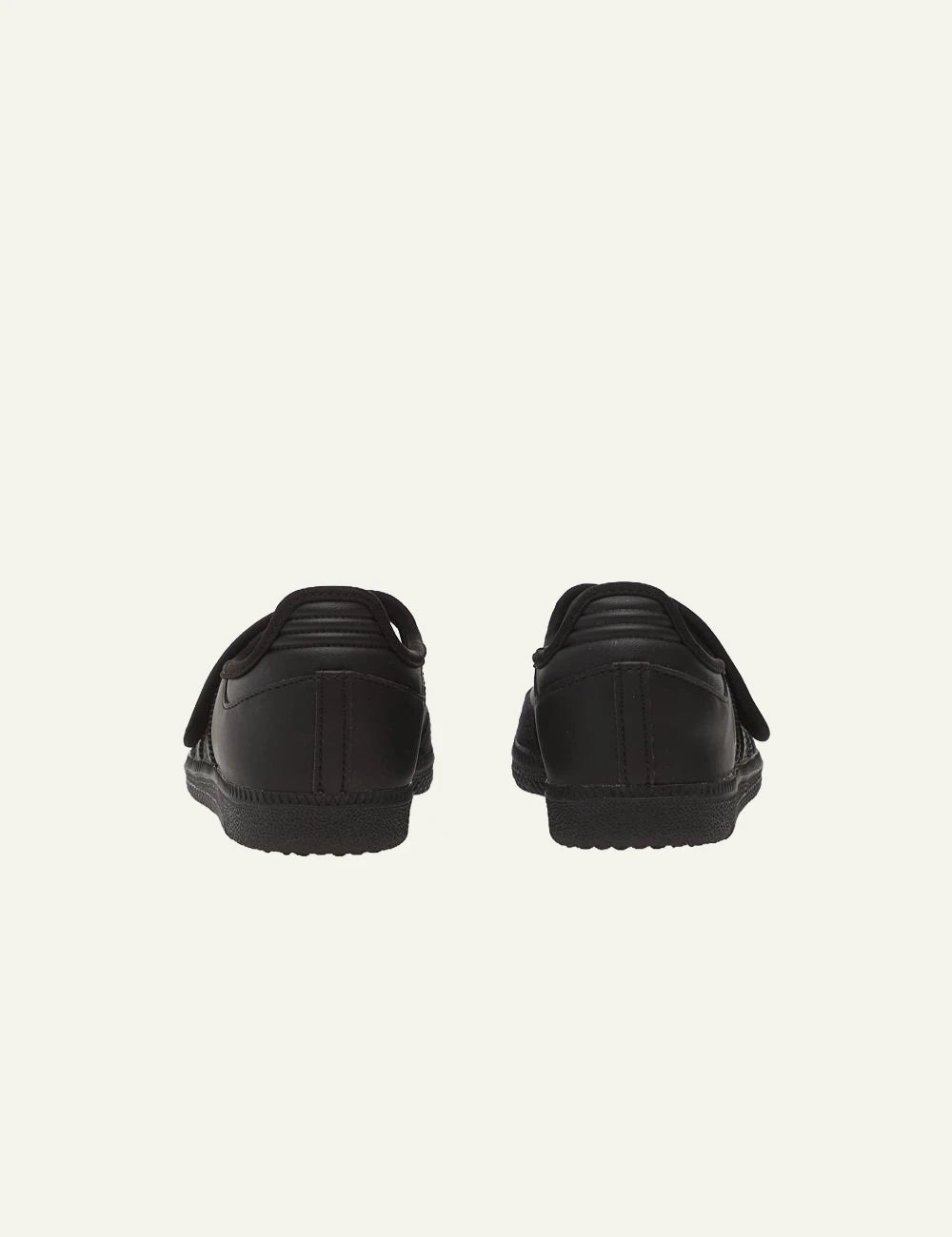Adidas Originals black leather and suede slip on sneakers back