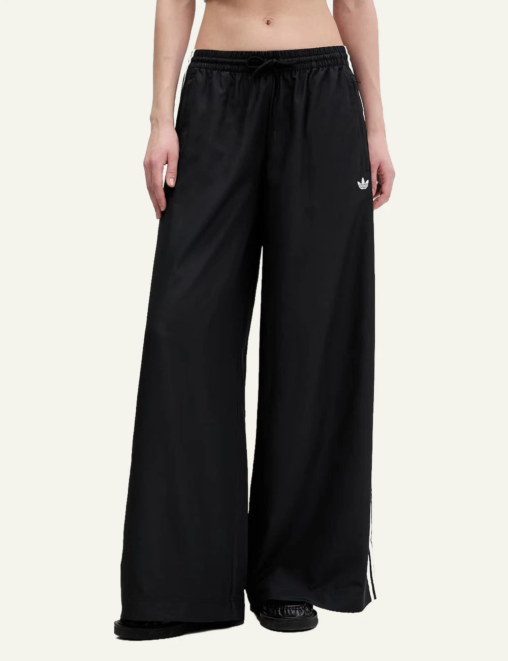 Adidas Originals Firebird track pants black white front view