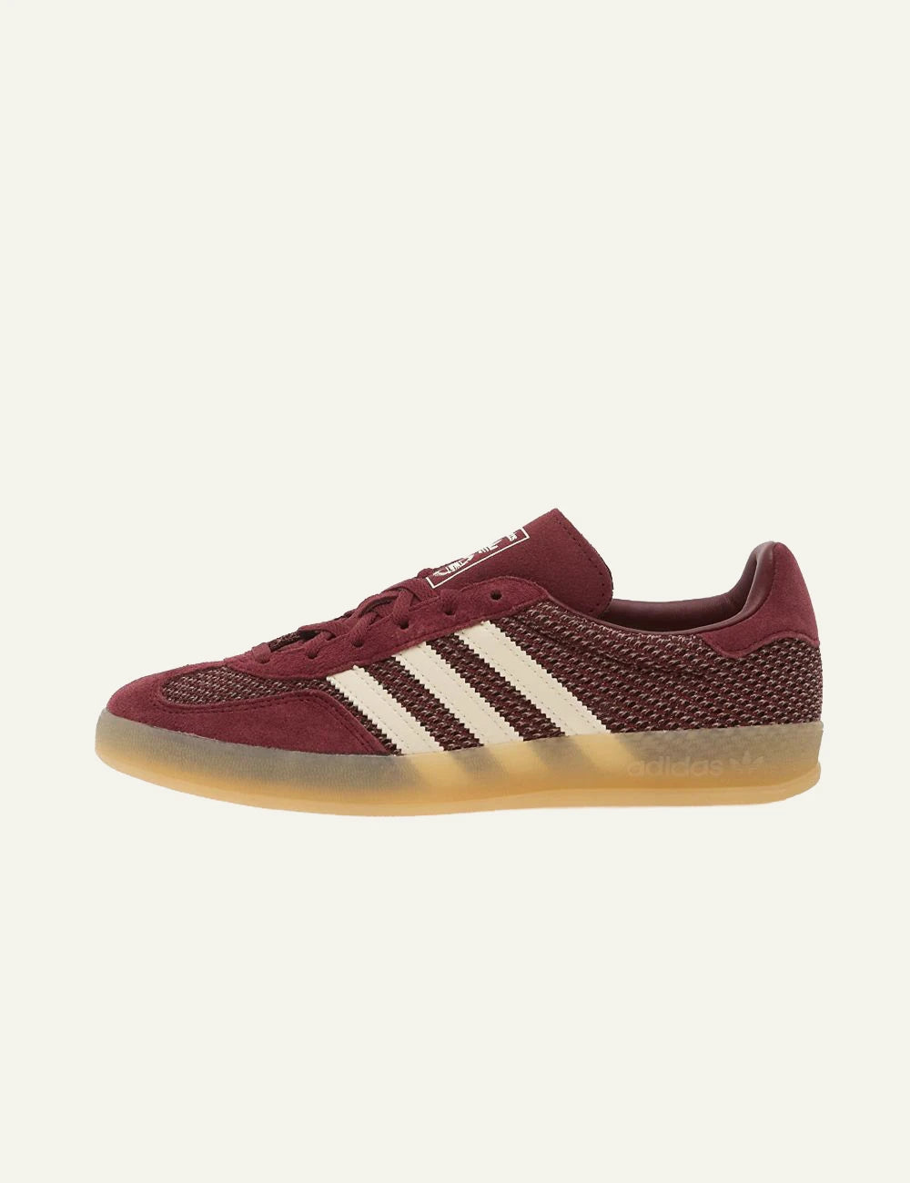 Adidas Originals Gazelle Indoor W shadow red mesh suede profil view