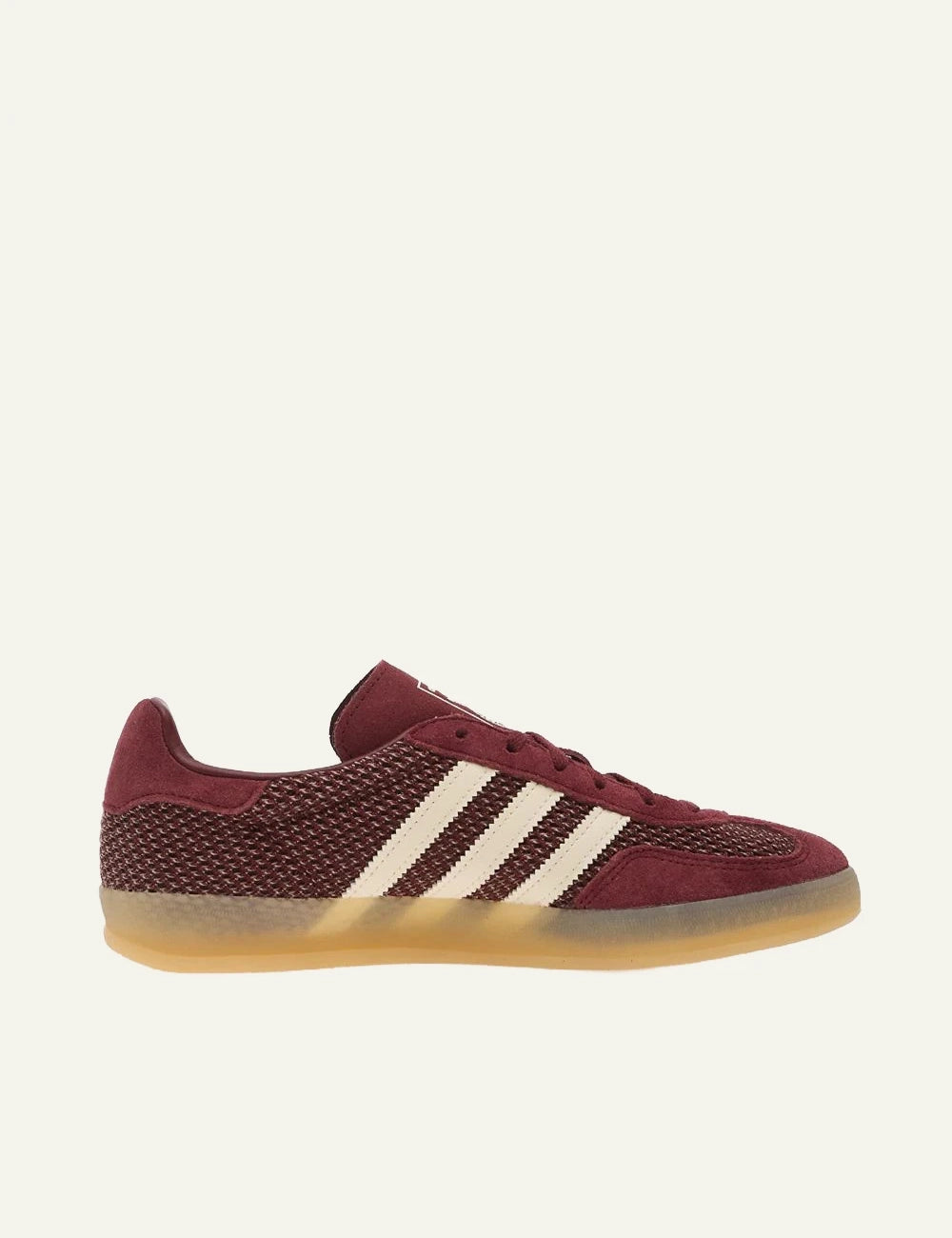 Adidas Originals Gazelle Indoor W shadow red mesh suede side view