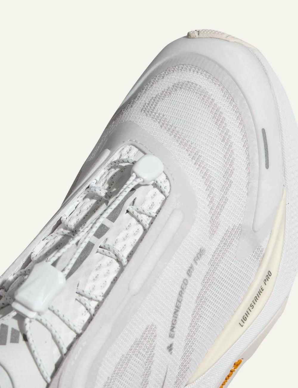 Men's adidas Originals Holo Peak sneakers in white, light grey and silver angled