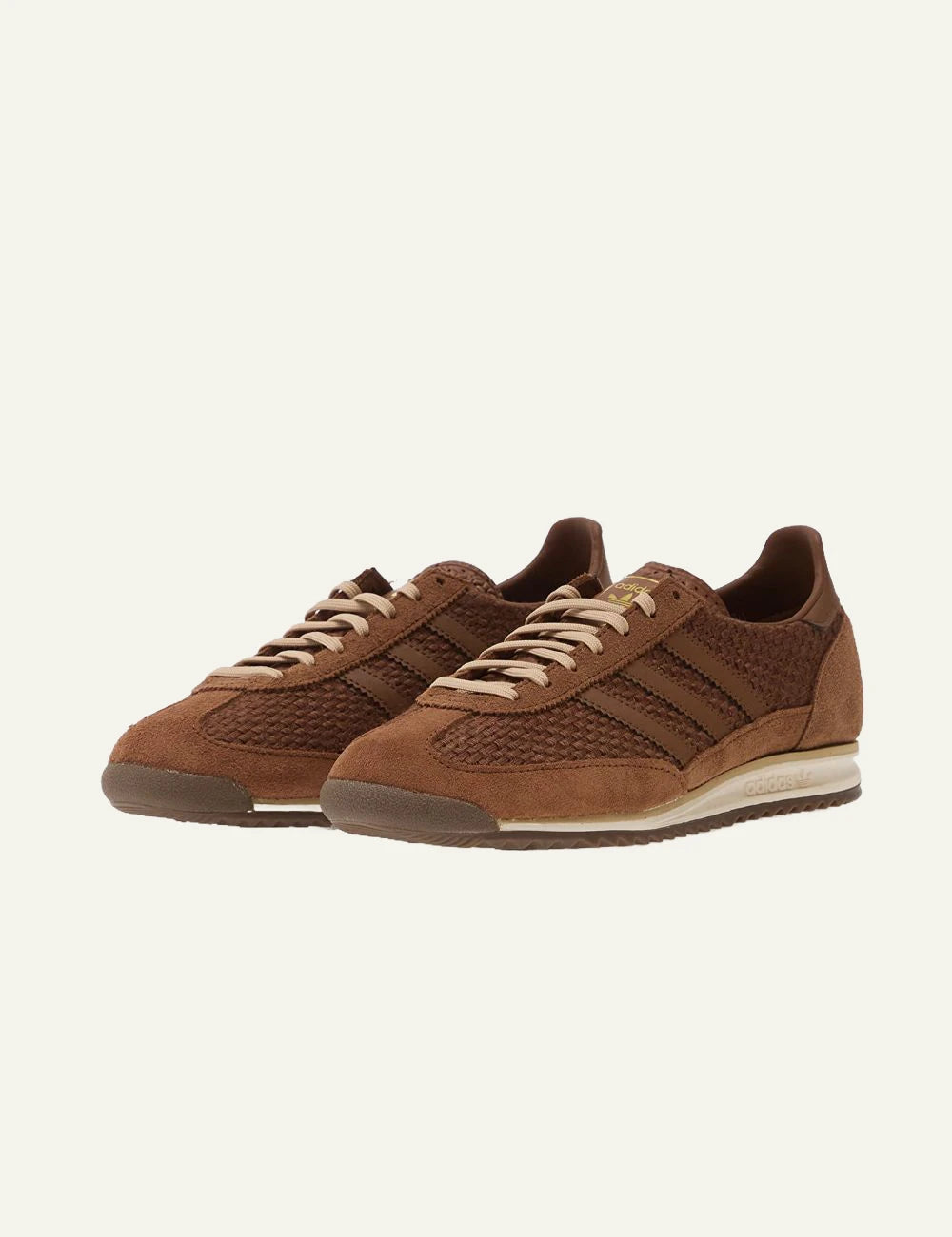 adidas originals sl72 og w preloved brown angled view