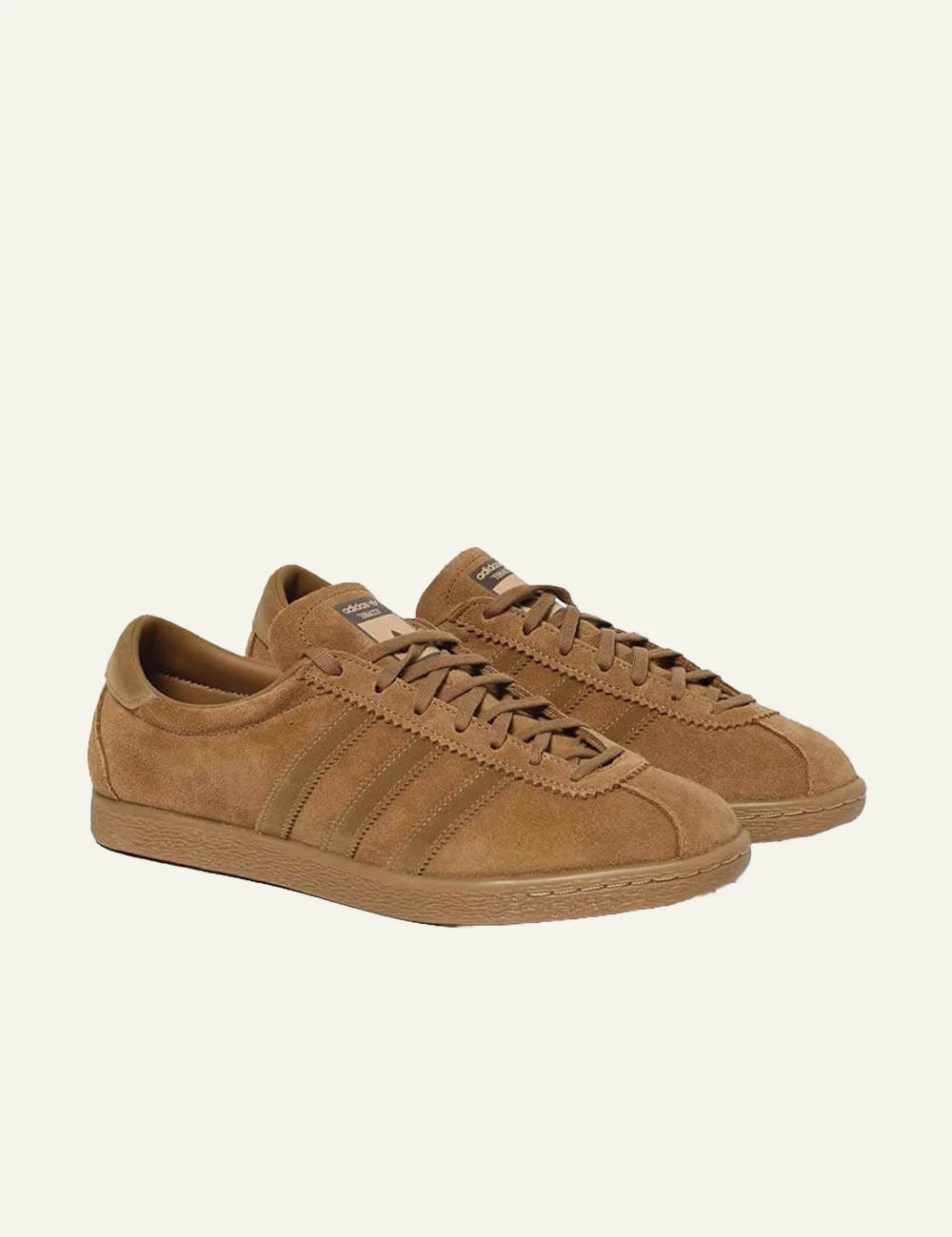 Adidas Originals Tobacco brown suede sneakers angled