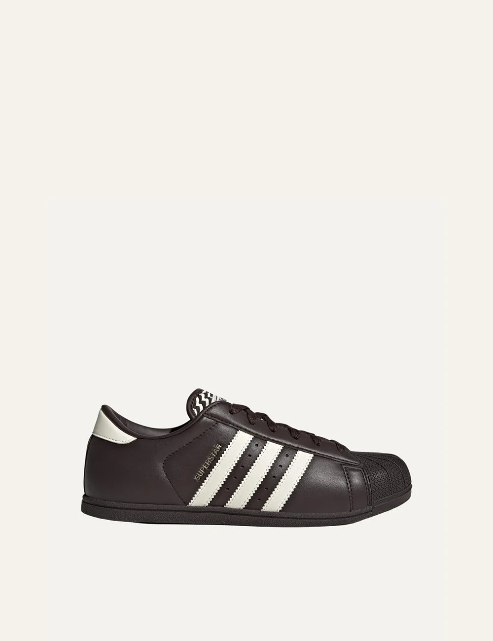 adidas Originals women Superstar Lo Pro Aurora Coffee leather sneakers with Cream White stripes side view