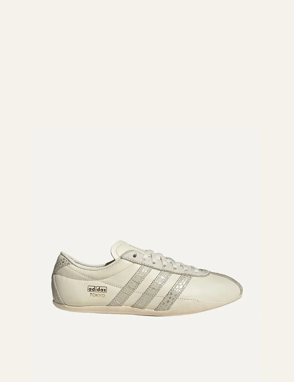 adidas Originals women Tokyo Cream White leather sneakers with metallic gold details