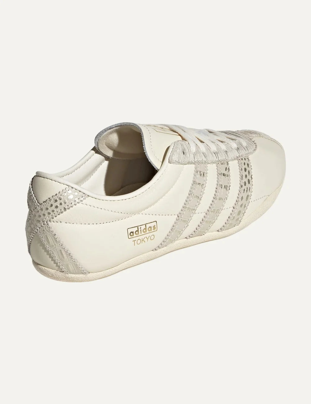 adidas Originals women Tokyo Cream White leather sneakers with metallic gold details back