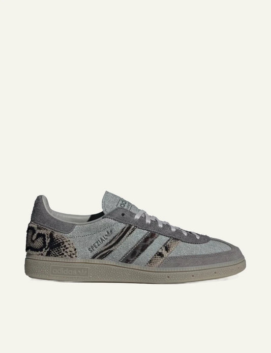Women's adidas Originals Spezial sneakers in grey leather with suede overlays, animal print details and rubber sole