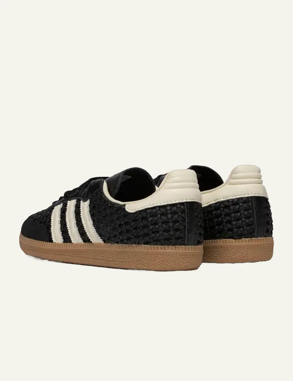 Adidas Samba OG sneakers black cream gold leather back view