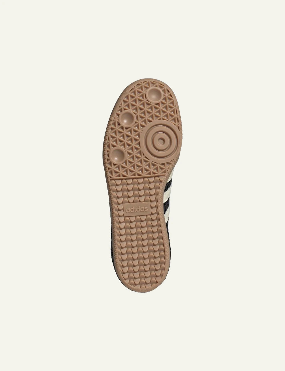 Adidas Samba OG sneakers black cream gold leather sole view