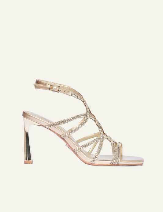 Albano sandals platinum strass heel side