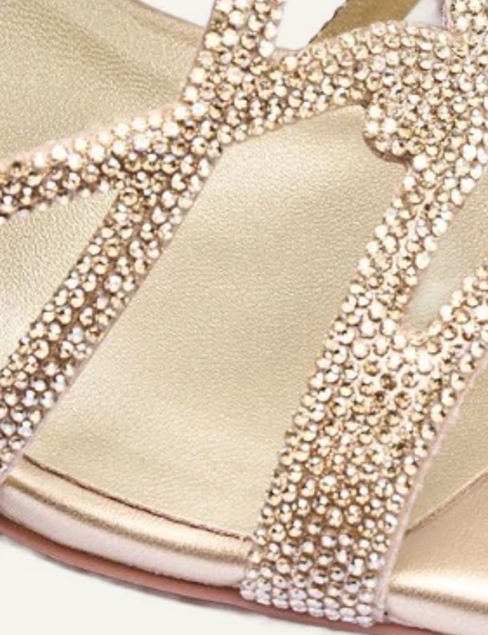 Albano sandals platinum strass heel detail
