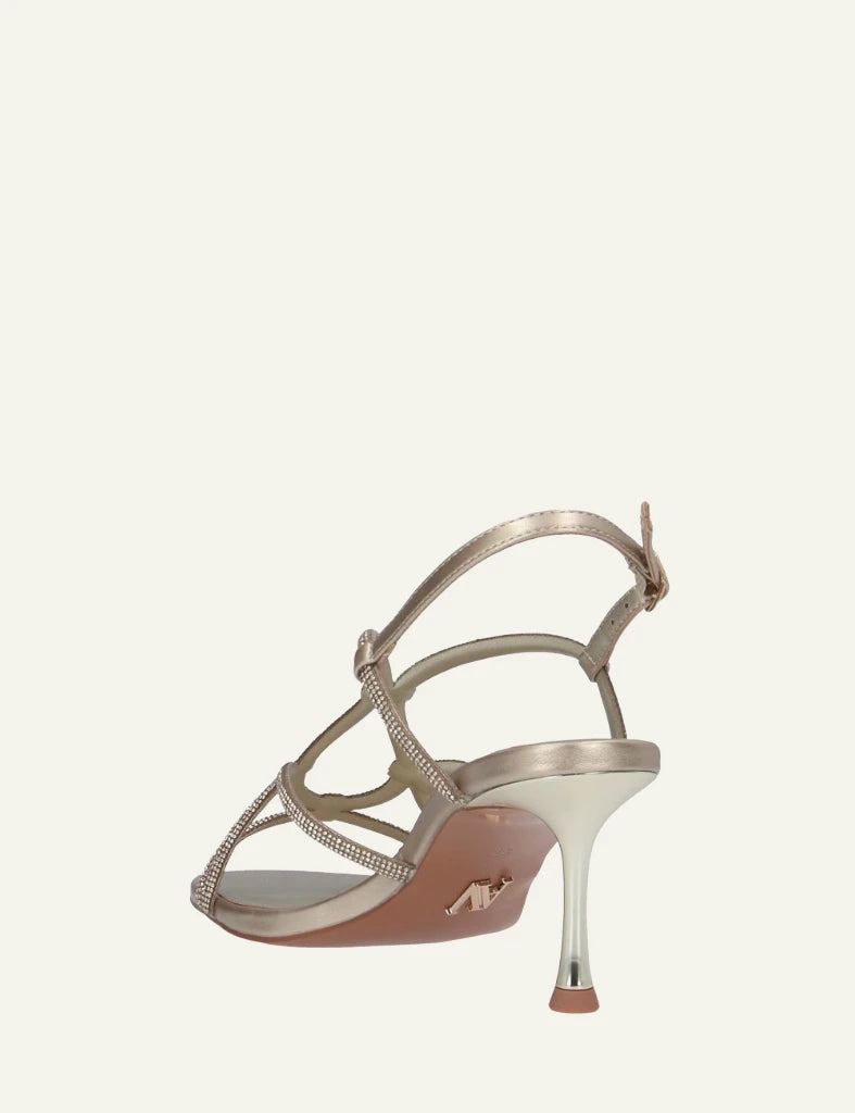 Albano sandals platinum strass stiletto heel back