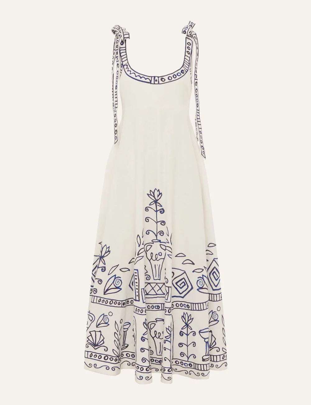 Alemais women’s midi sundress flat lay front view