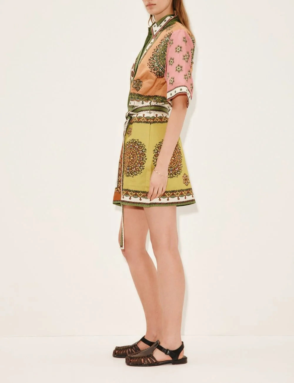 Alemais Contina mini dress side view worn on model