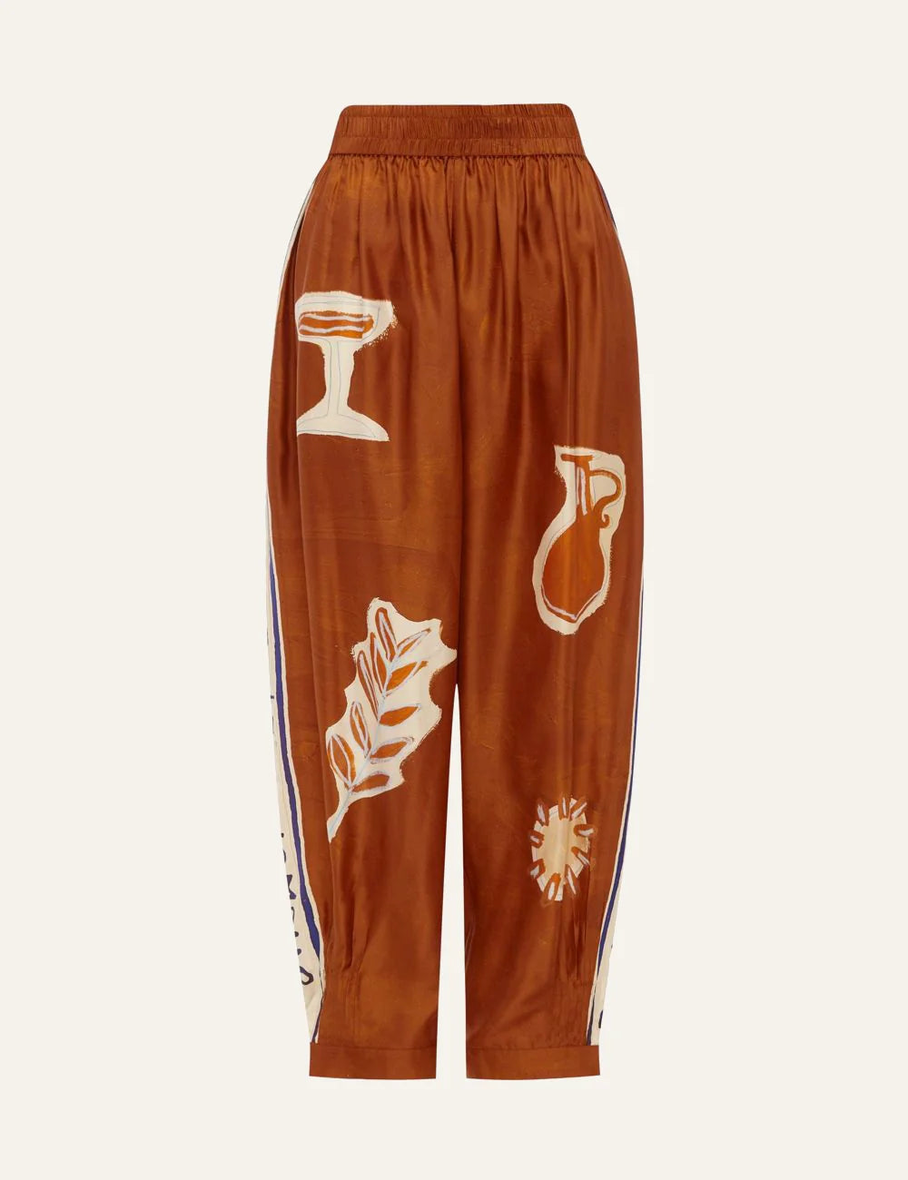 Alemais Soleil D’Amour silk pant flat lay product shot