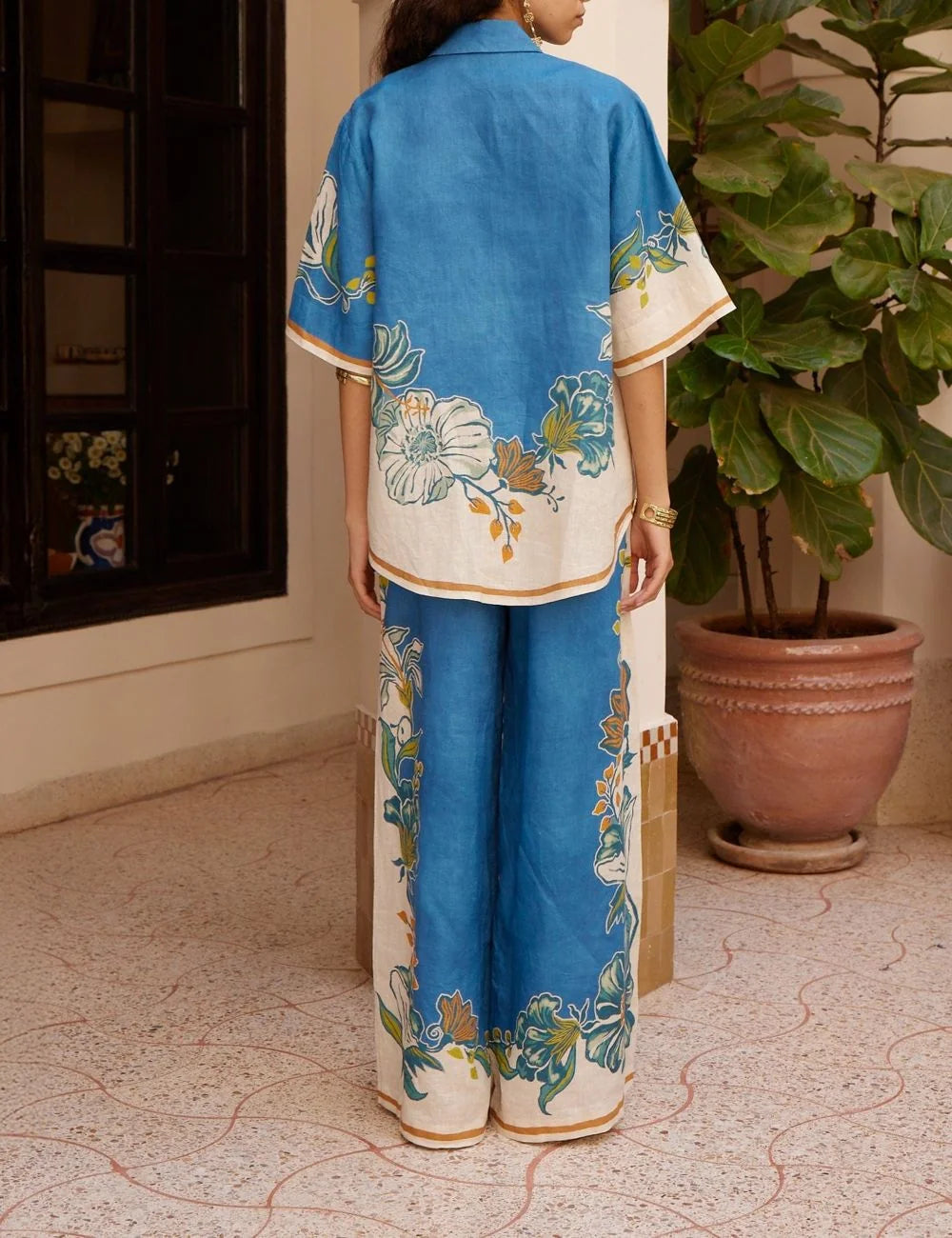 Alemais Luda shirt back view linen summer shirt