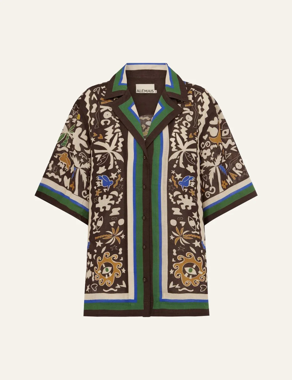 Alemais Maroc relaxed shirt flat lay