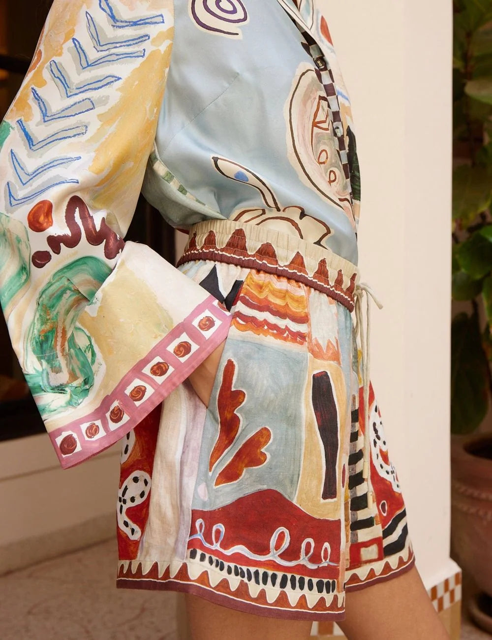 Alemais Michelle short detail elastic waistband drawstring toggle