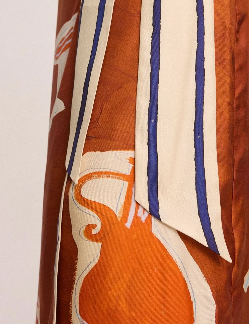 Alemais Soleil d’Amour silk sarong skirt tie detail close up