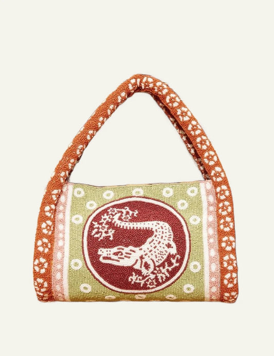 alemais alberta beaded mini barrel bag multicolor handle front view