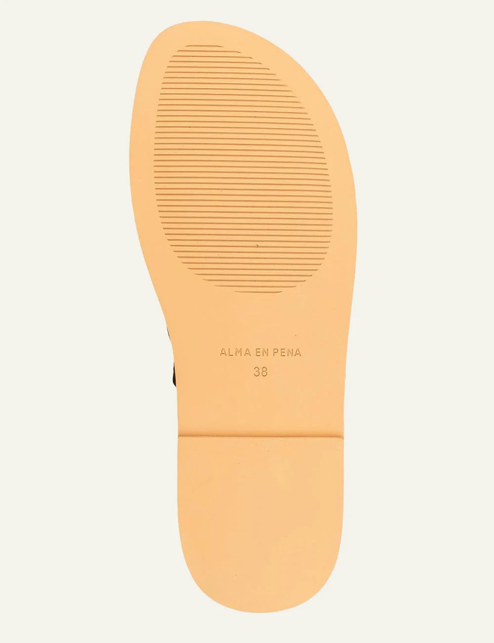 Alma en Pena flat sandal gold strass crystals sole view