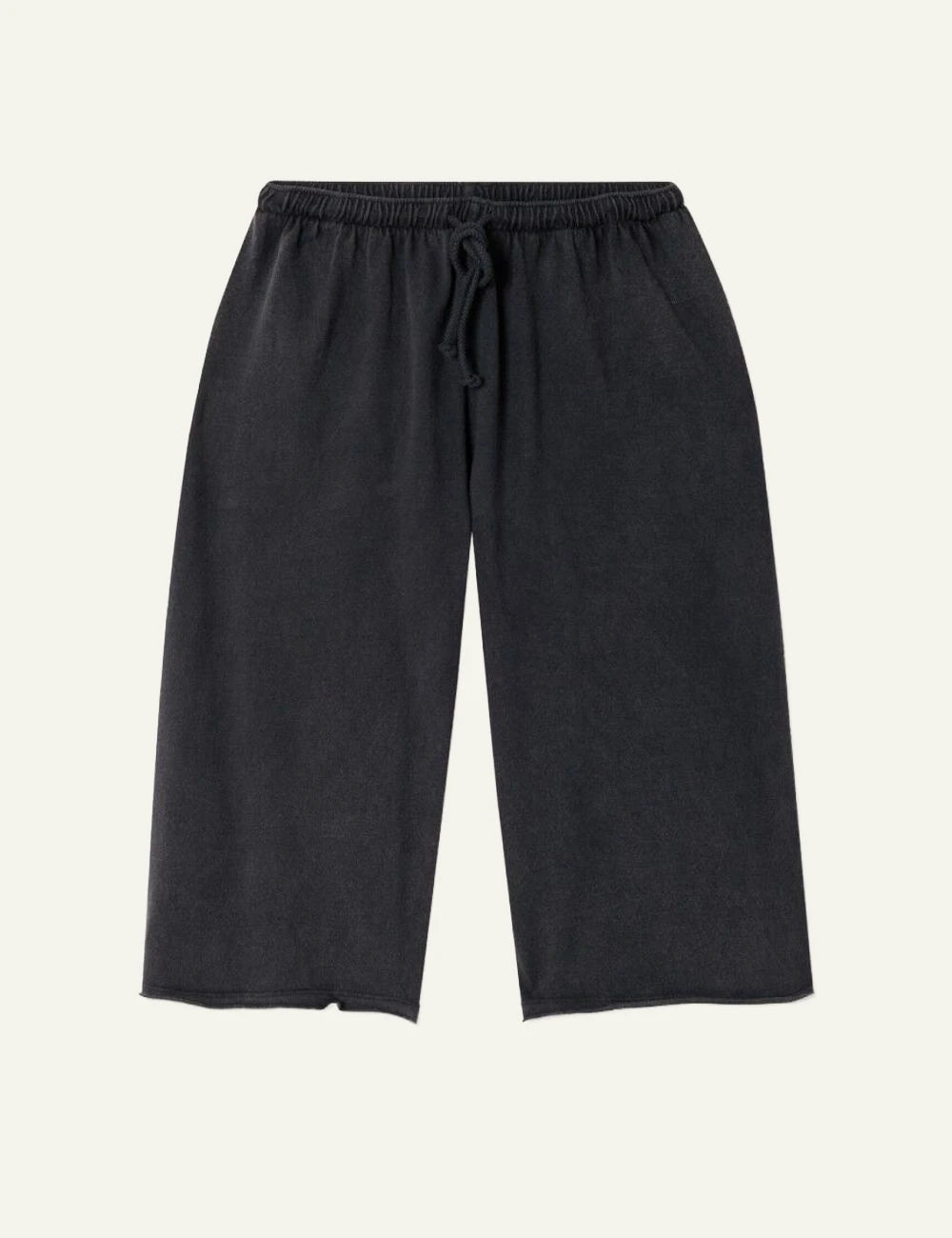 American Vintage Splash shorts black bermuda fleece loose fit drawstring front
