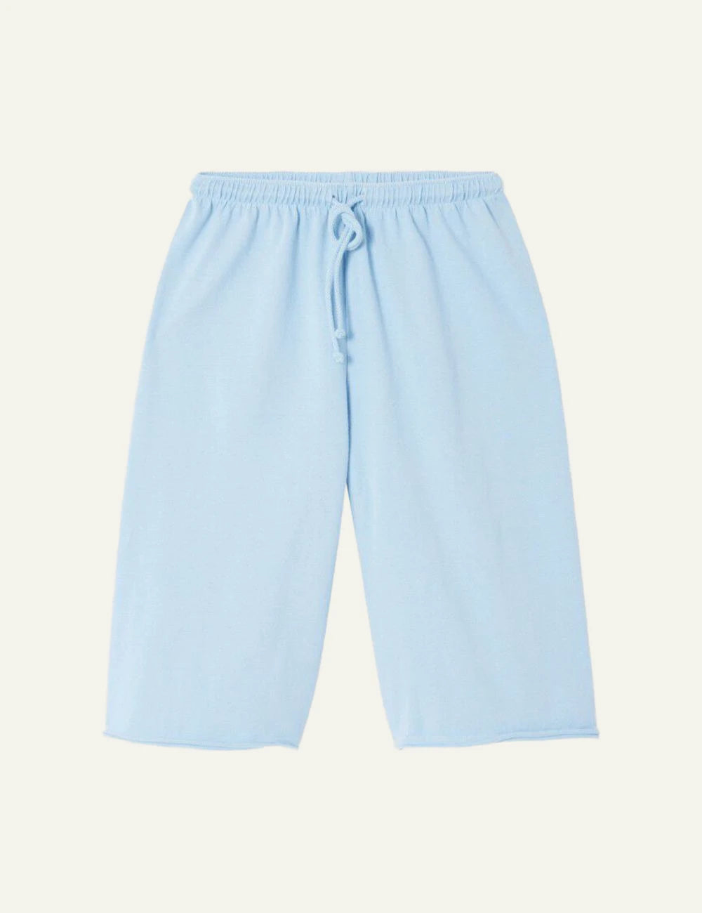 American Vintage Splash shorts light blue bermuda fleece loose fit drawstring front