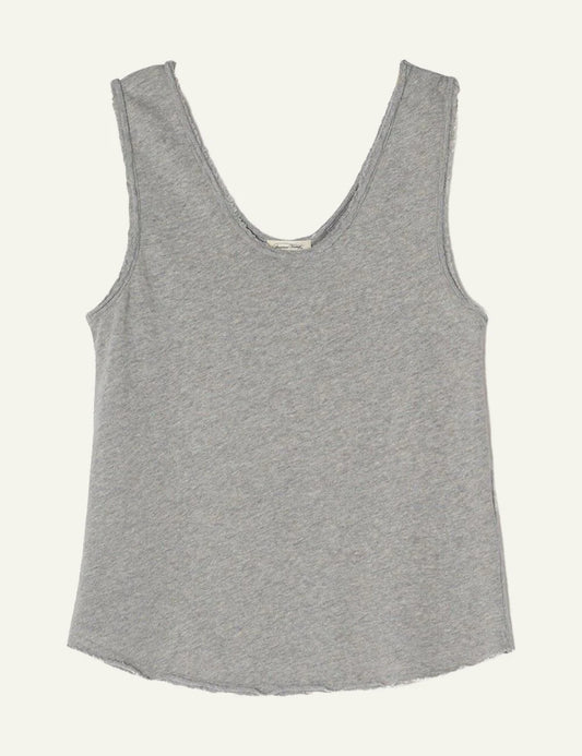 American Vintage tank top grey sleeveless front flat view