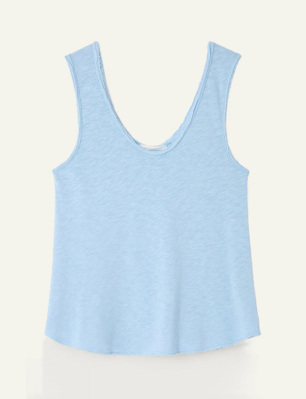 American Vintage tank top light blue sleeveless front flat view