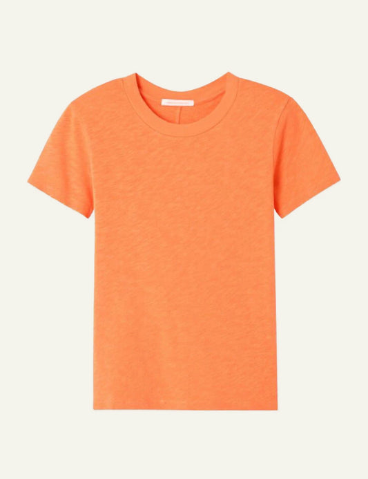 American Vintage t-shirt bright orange short sleeve front flat view