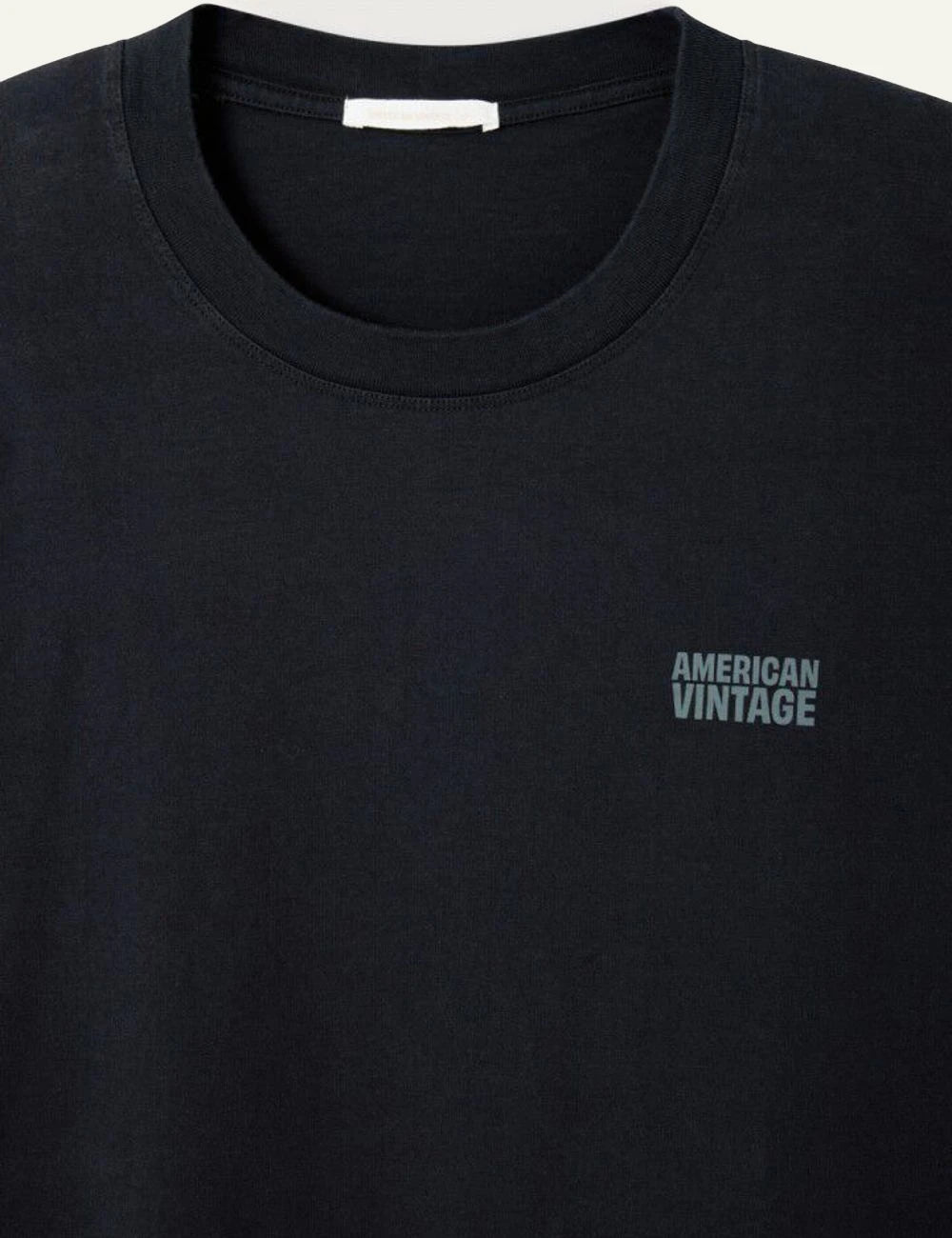 American Vintage t-shirt white logo chest logo view