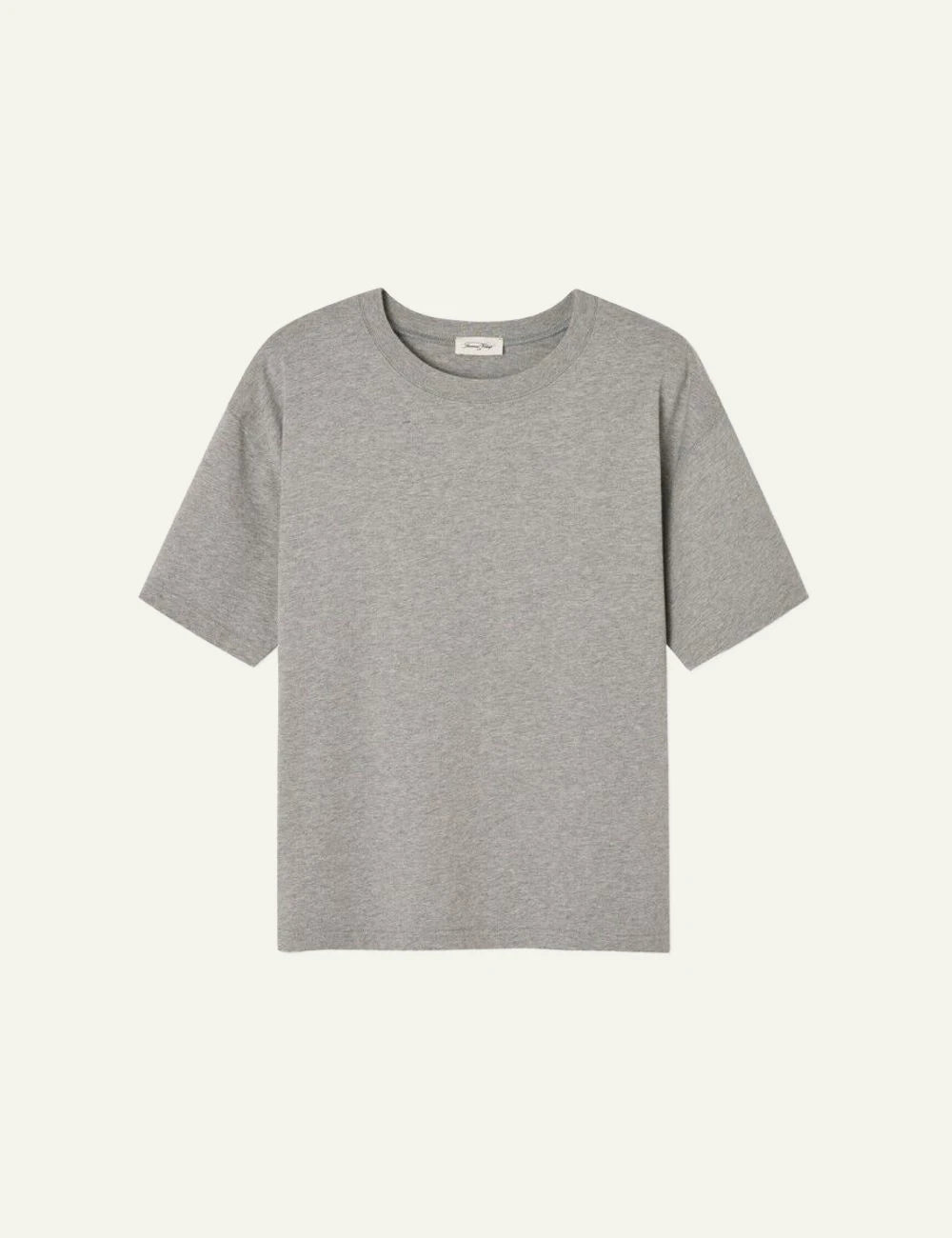 american vintage t-shirt grey crew neck short sleeve front flat view