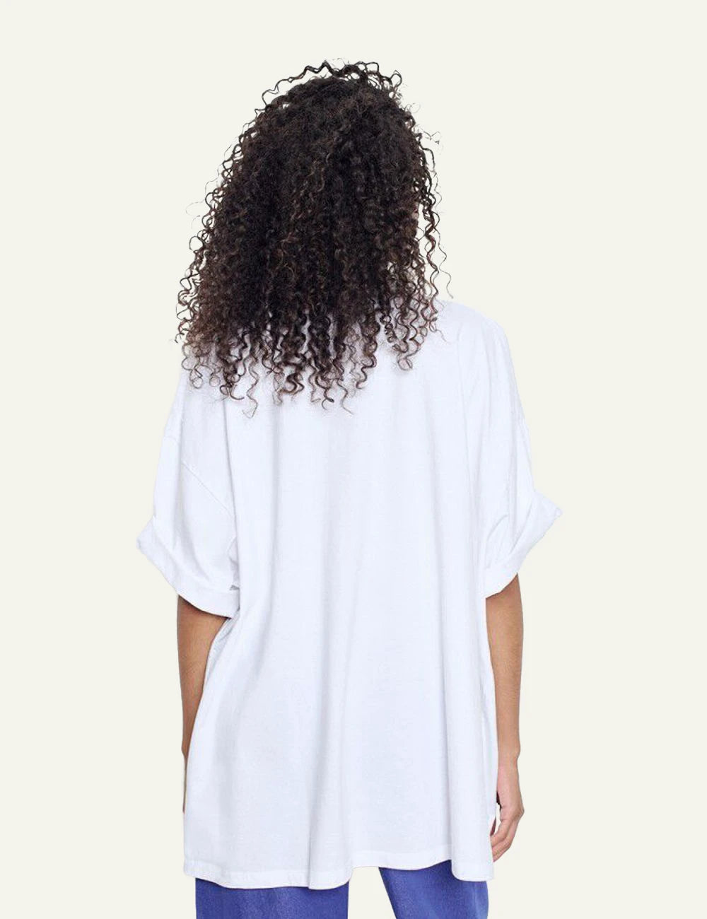 American Vintage t-shirt dark navy logo chest back view