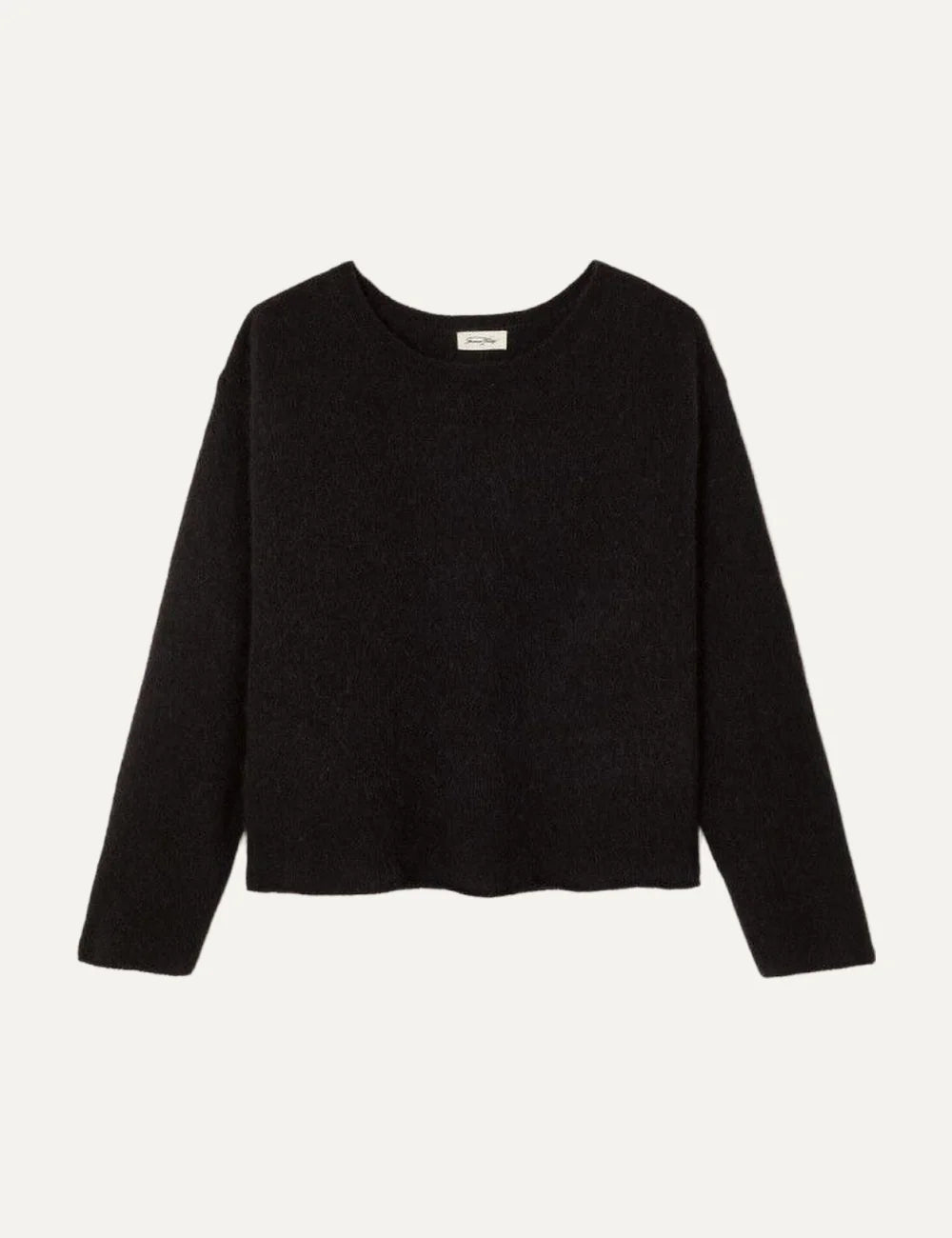 American Vintage women's black fluffy knit boxy jumper