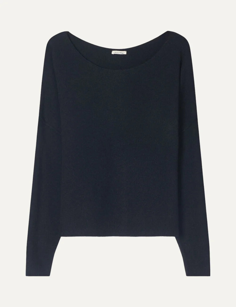 American Vintage women's black knit sweater with boat neck