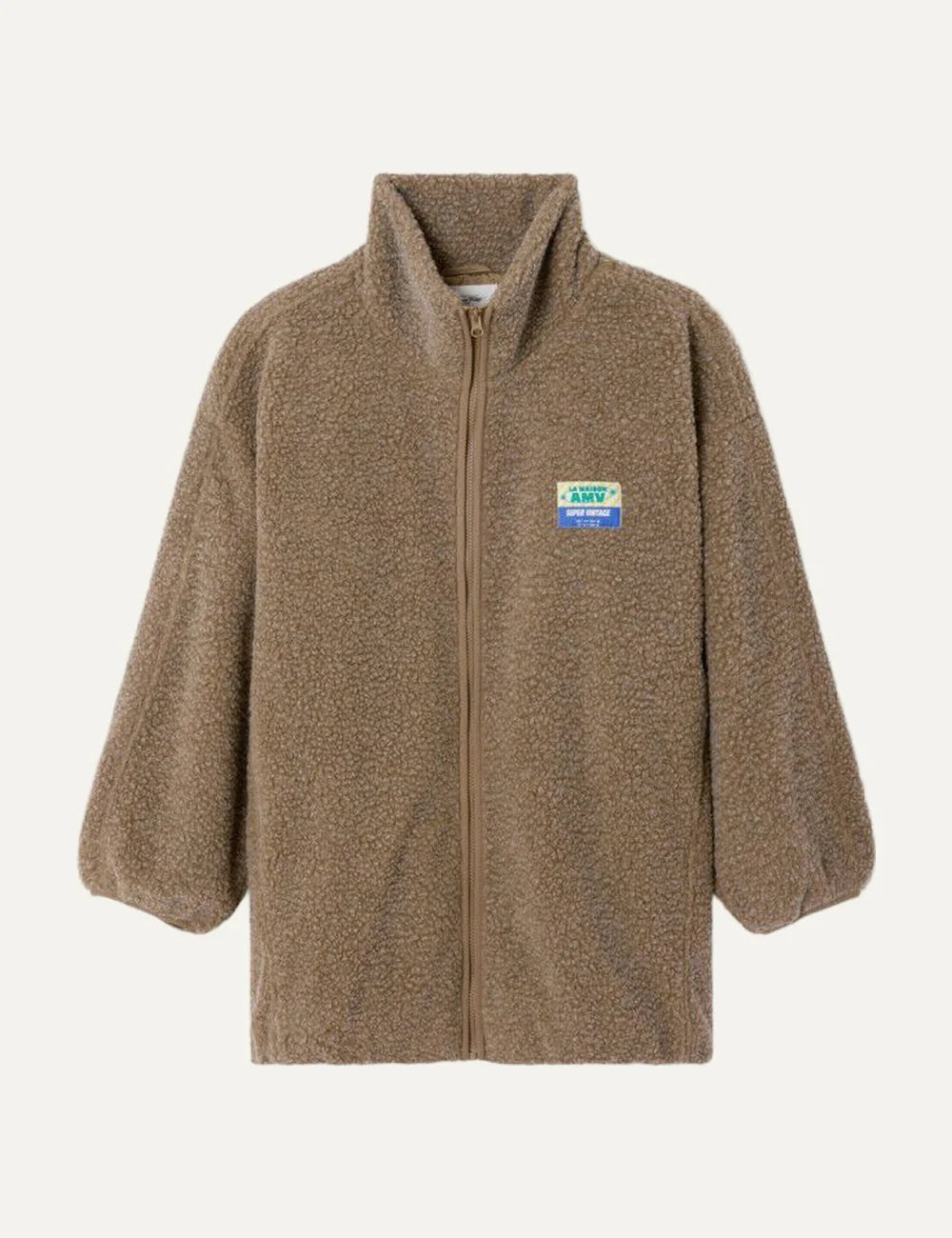 American Vintage women's brown shearling-effect mid-length coat