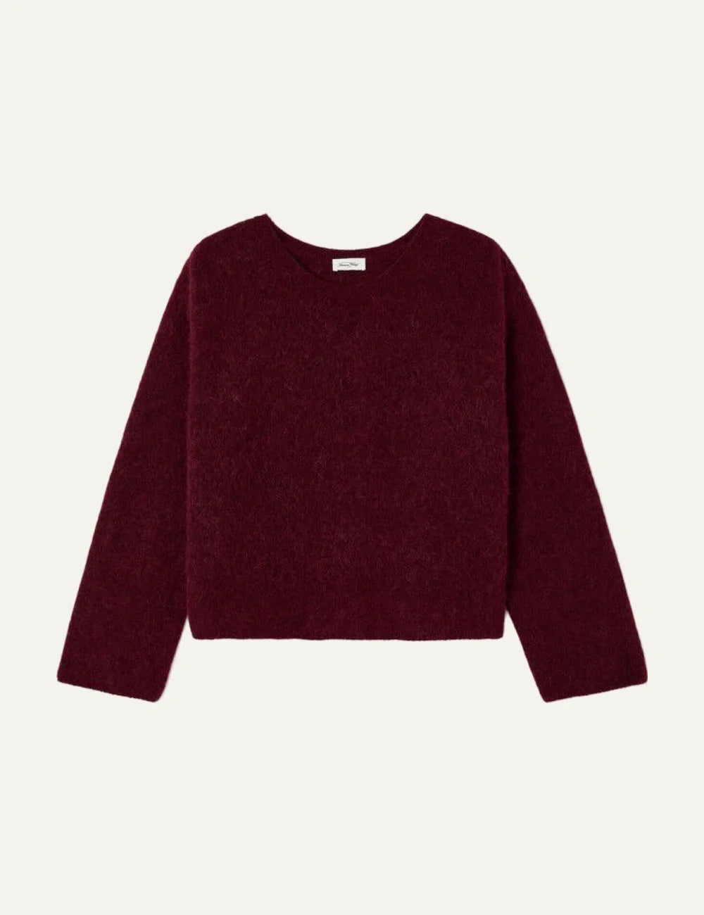 American Vintage women's burgundy fluffy knit boxy jumper