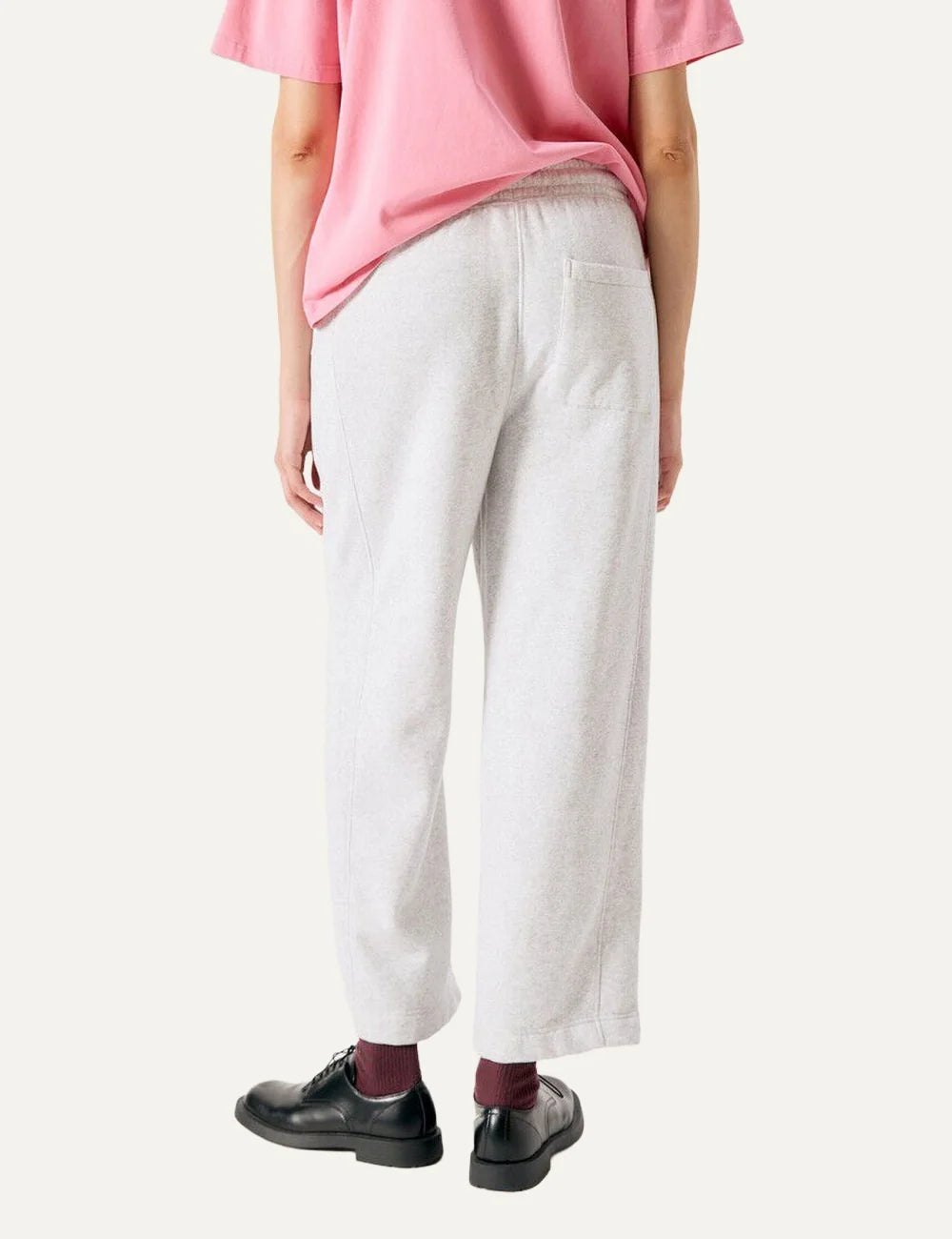 American Vintage women's grey melange straight leg sweatpants back