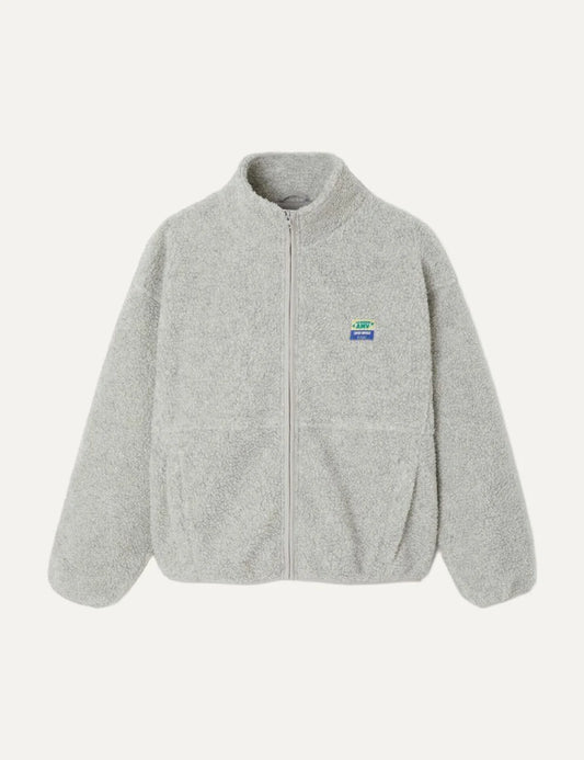American Vintage women's polar melange recycled fleece jacket with high collar