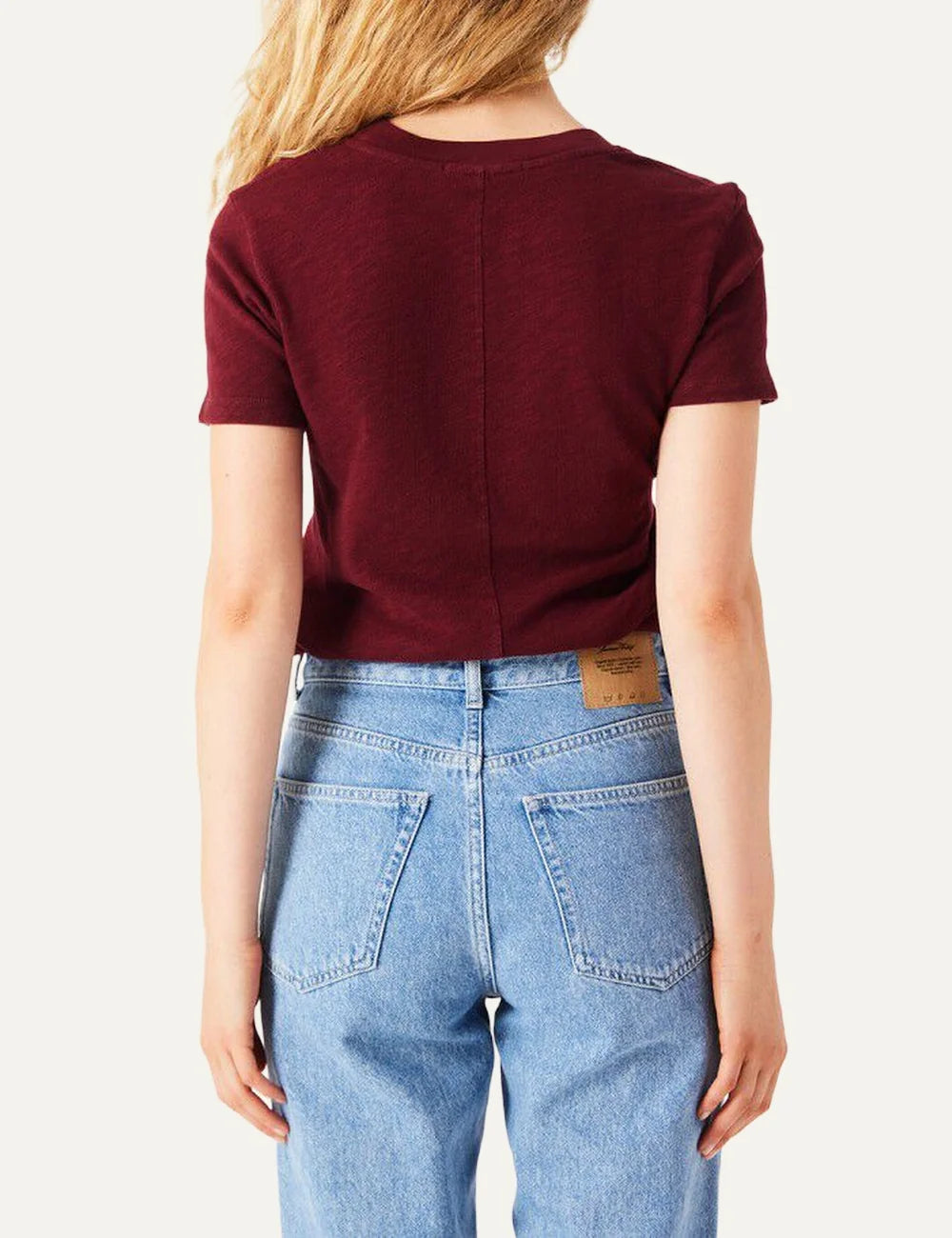 American Vintage women's vintage cherry cotton T-shirt with short sleeves back