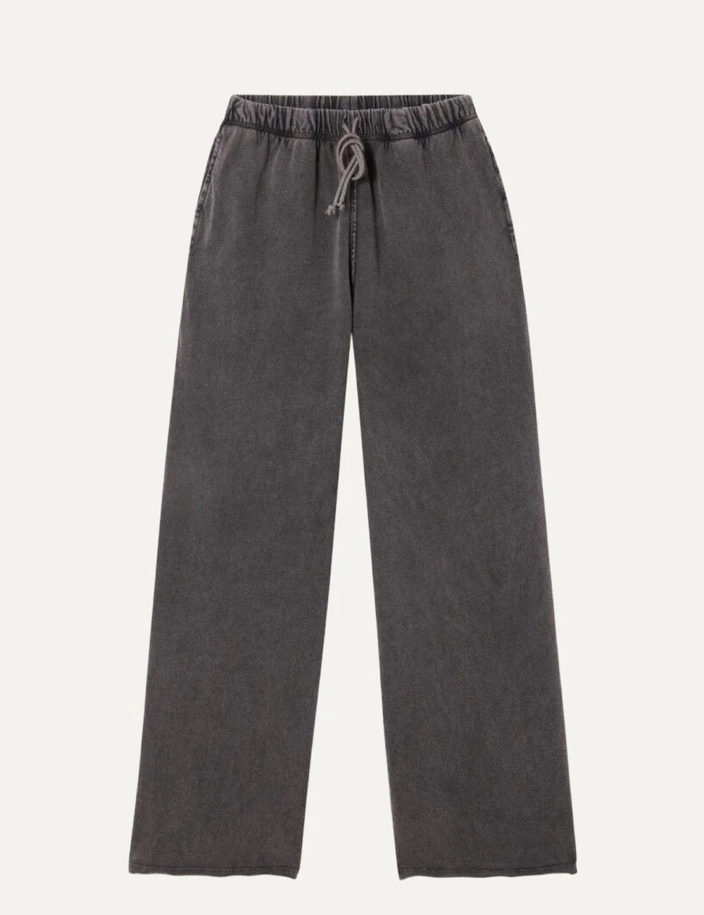 American Vintage women's vintage darkness cotton wide leg jogger pants with drawstring waist