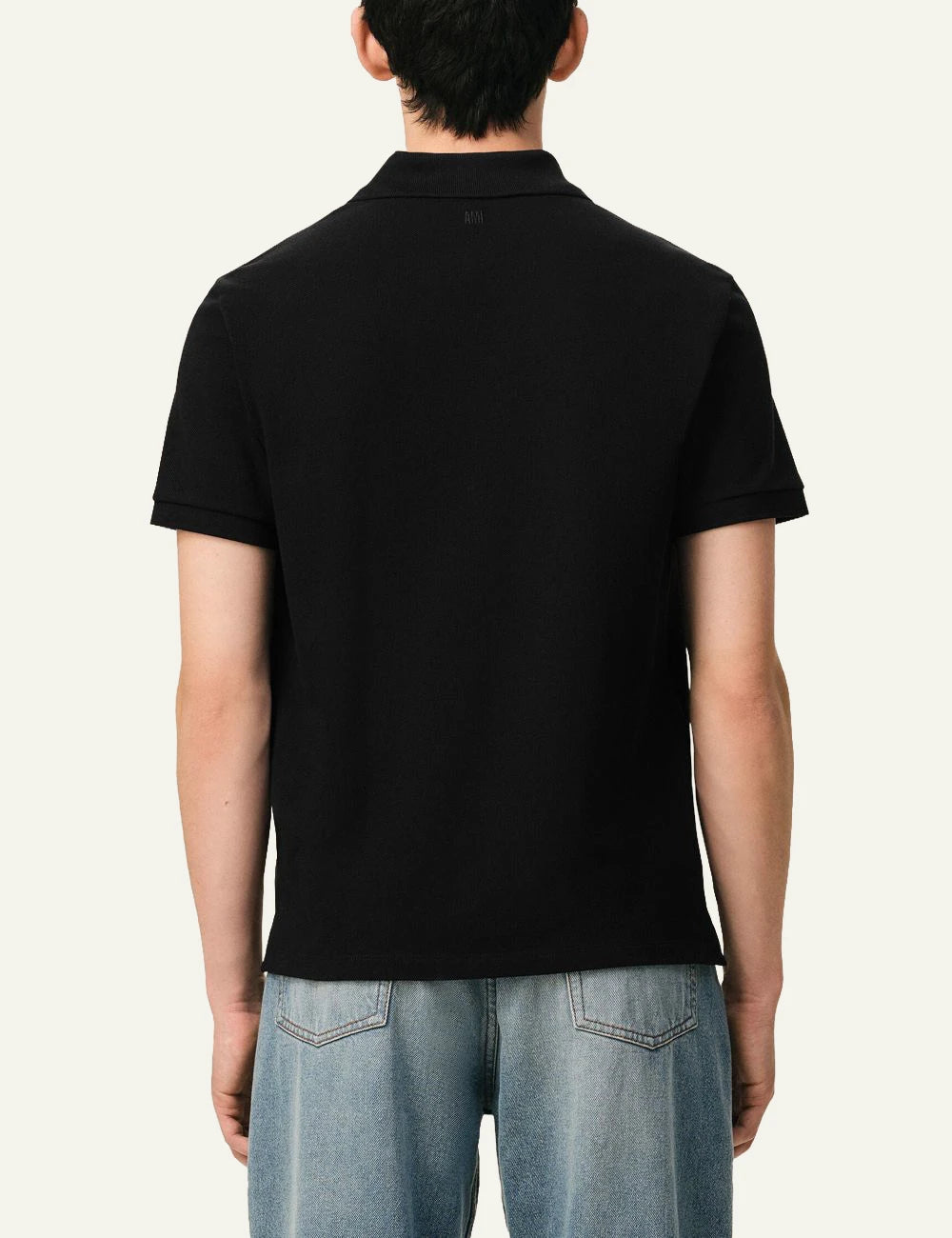 Ami Paris ADC polo shirt black back view