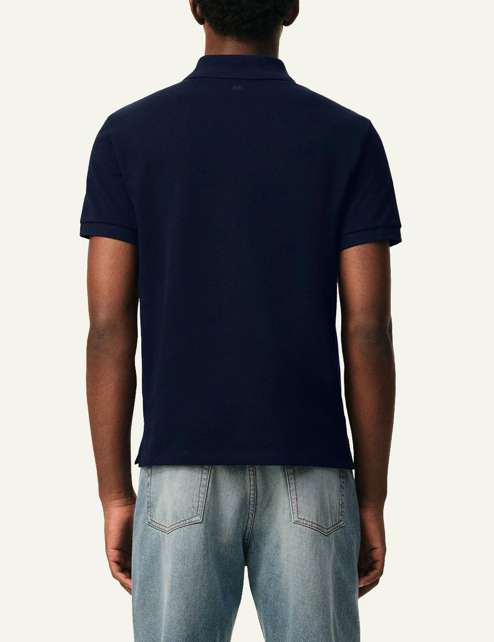Ami Paris ADC polo shirt navy back 
 detail