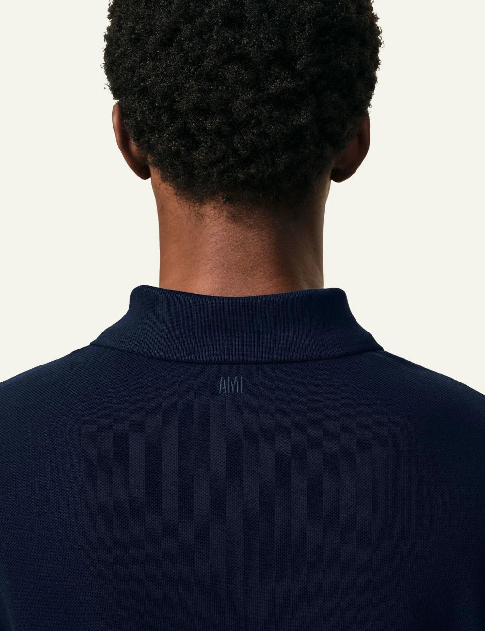 Ami Paris ADC polo shirt navy back logo detail