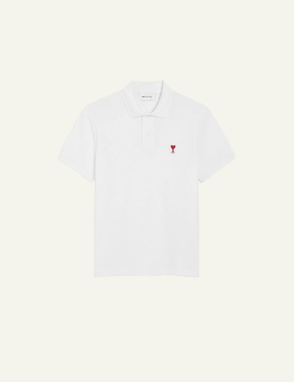 Ami Paris ADC polo shirt white flat lay front
