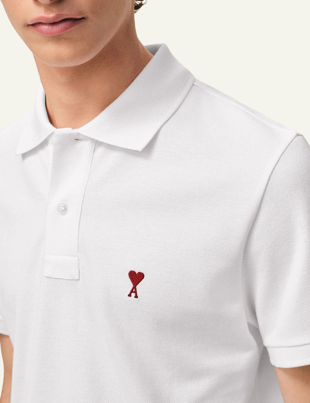 Ami Paris ADC polo shirt white chest logo detail