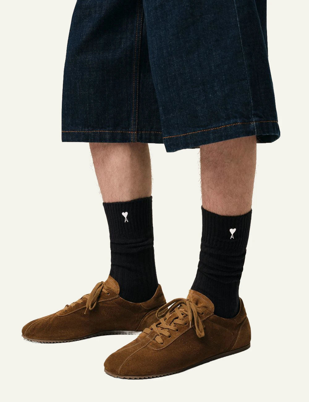 Ami Paris Ami de Coeur socks 3 pack cotton logo detail model black