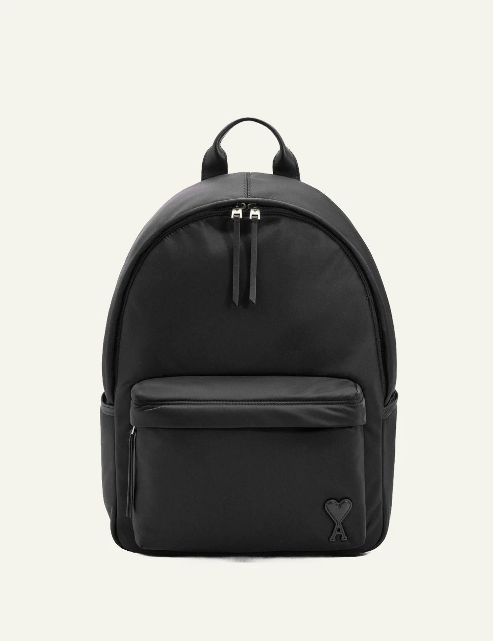Ami Paris backpack black front view flat
