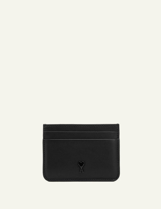 Ami Paris card holder black front view