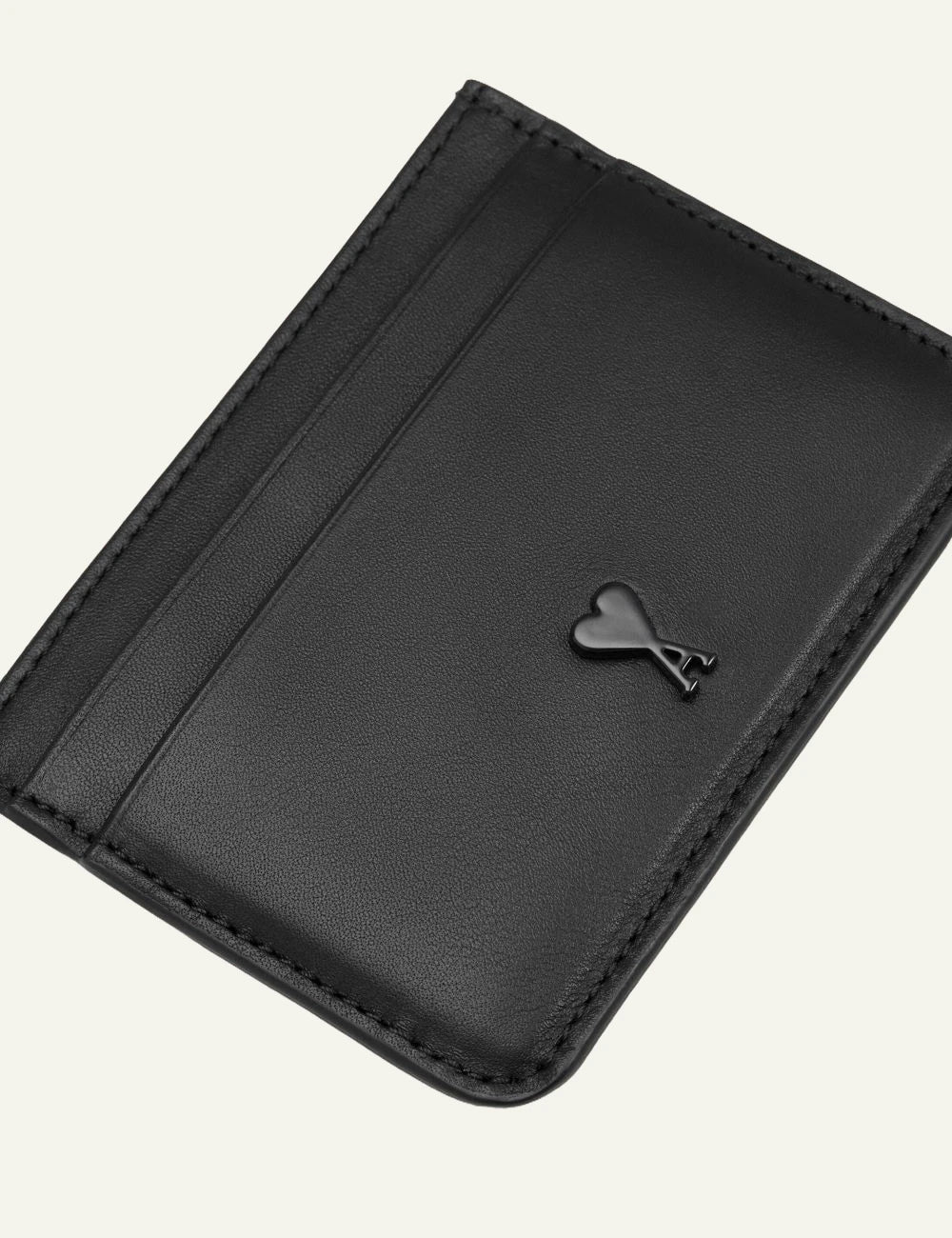 Ami Paris card holder black logo detail